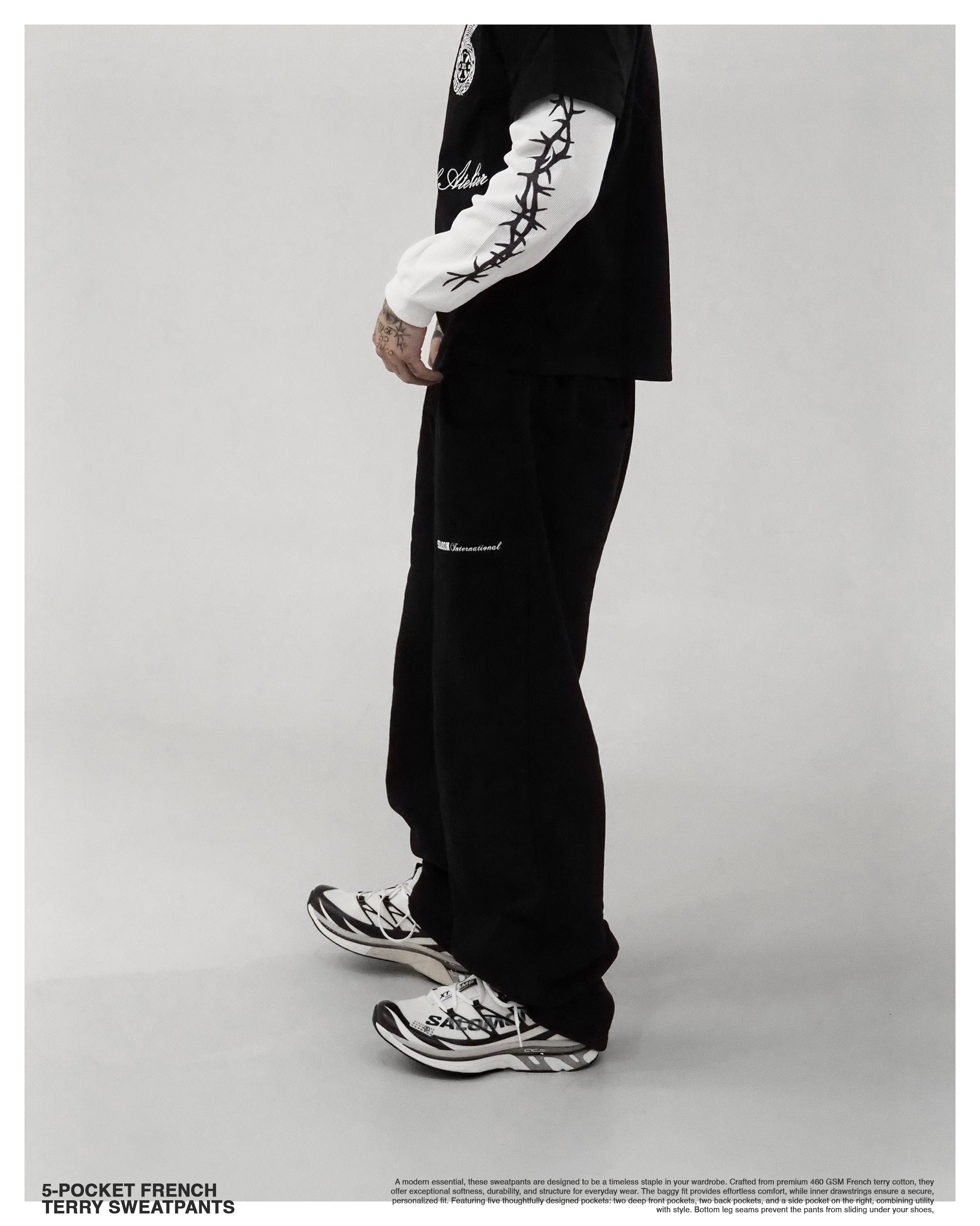 5-Pocket French Terry Sweatpants