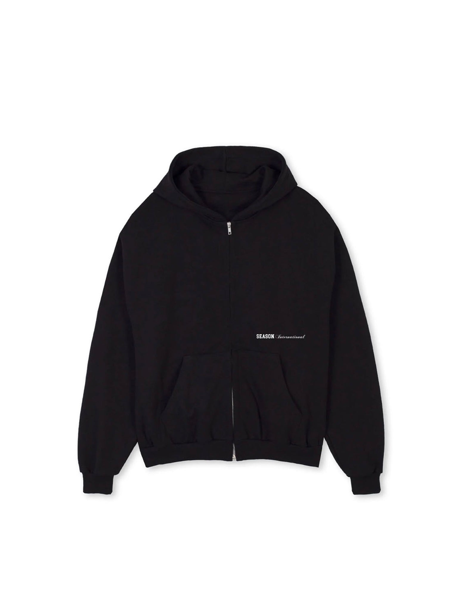 Logo Embroidered Zip-Up Hoodie