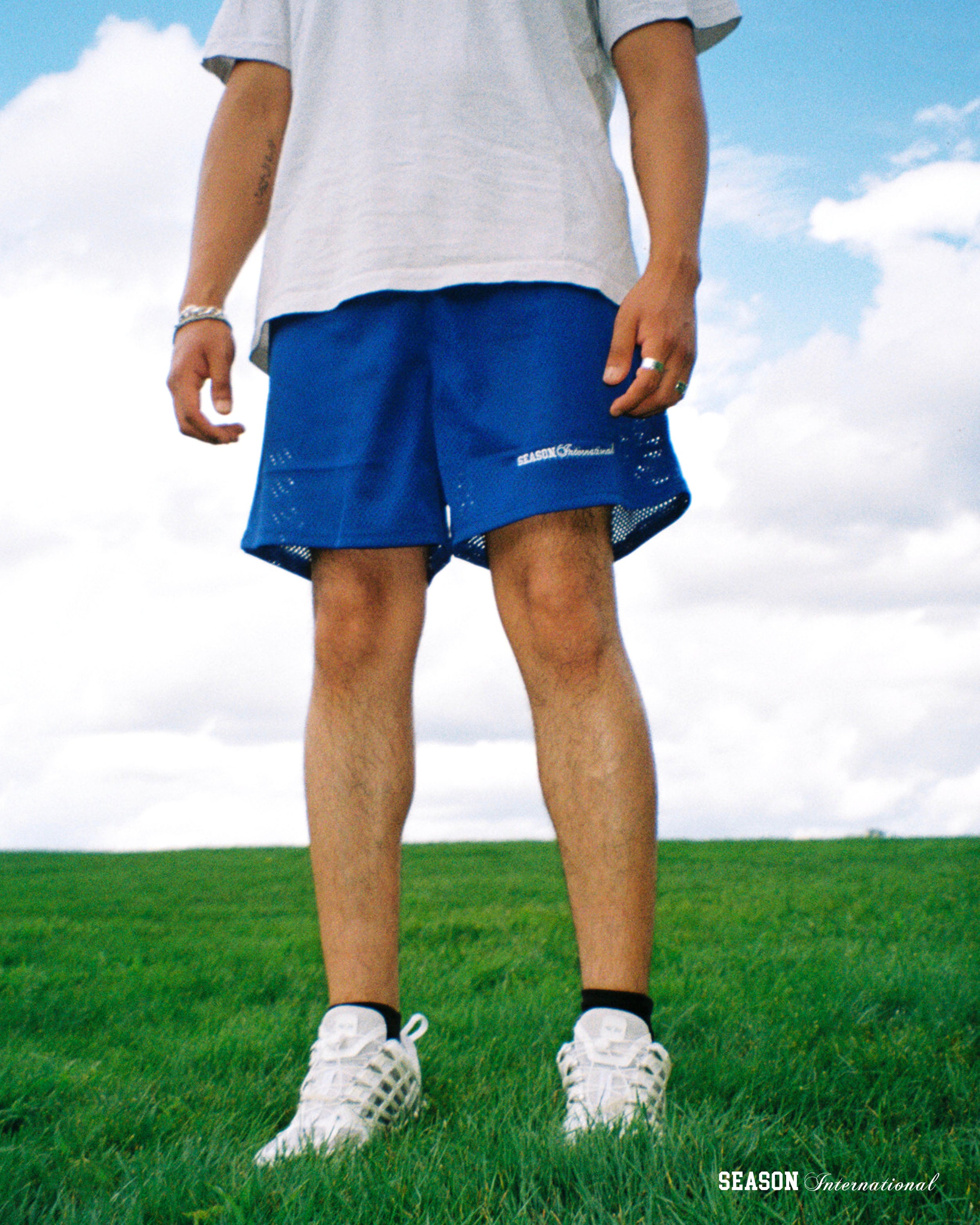 Blue Mesh Shorts
